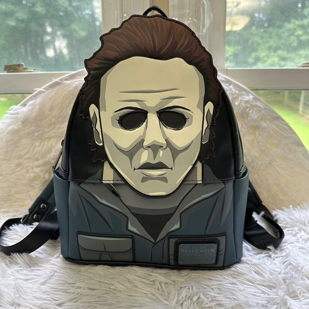 Loungefly Halloween Michael Myers Glow Mask Cosplay Backpack Glow inthe Dark New